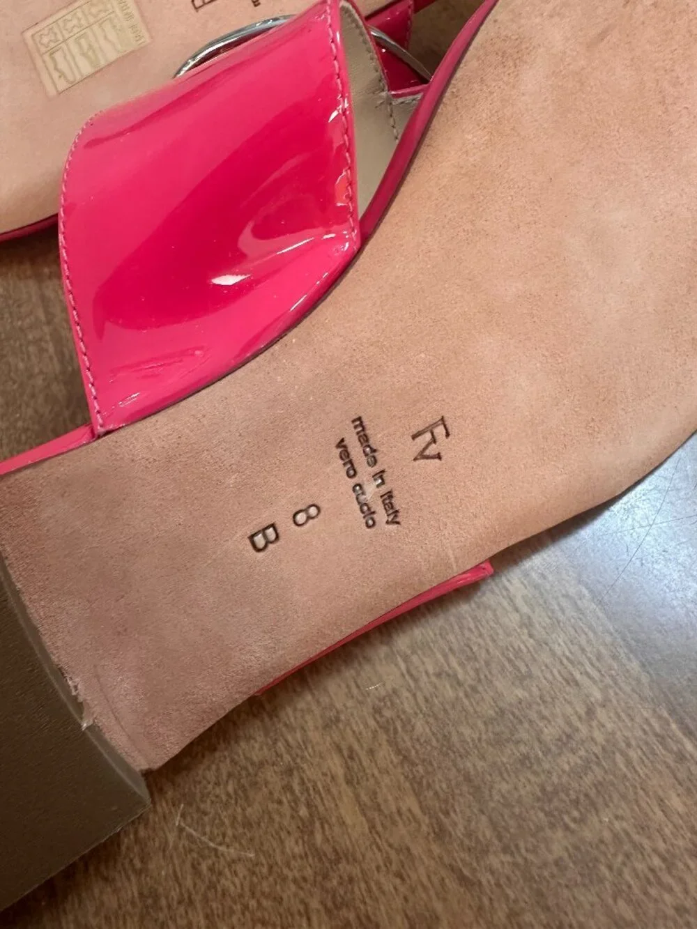 Frances Valentine Noel Vibrant Pink Sandal with Silver Accent